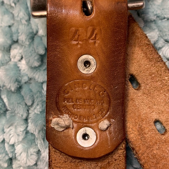 Labor Day Sale Cindilo Classic Brown Vacuno Leather Cowboy Belt - Picture 9 of 14
